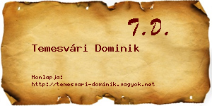 Temesvári Dominik névjegykártya