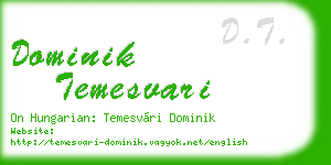 dominik temesvari business card